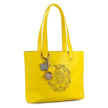 Load image into Gallery viewer, Sprout Leather Tote -Lemon
