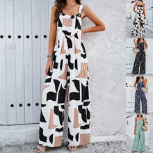 Load image into Gallery viewer, Fashion Print Square Neck Jumpsuit
