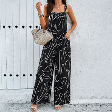 Load image into Gallery viewer, Fashion Print Square Neck Jumpsuit
