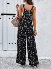 Load image into Gallery viewer, Fashion Print Square Neck Jumpsuit
