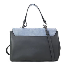 Load image into Gallery viewer, Simonetta Leather Handbag -Serenity / Charcoal
