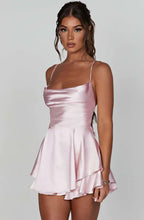 Load image into Gallery viewer, Elegance Allure Satin Suspender Dress
