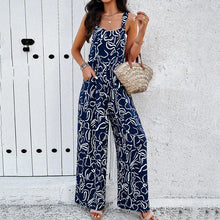 Load image into Gallery viewer, Fashion Print Square Neck Jumpsuit
